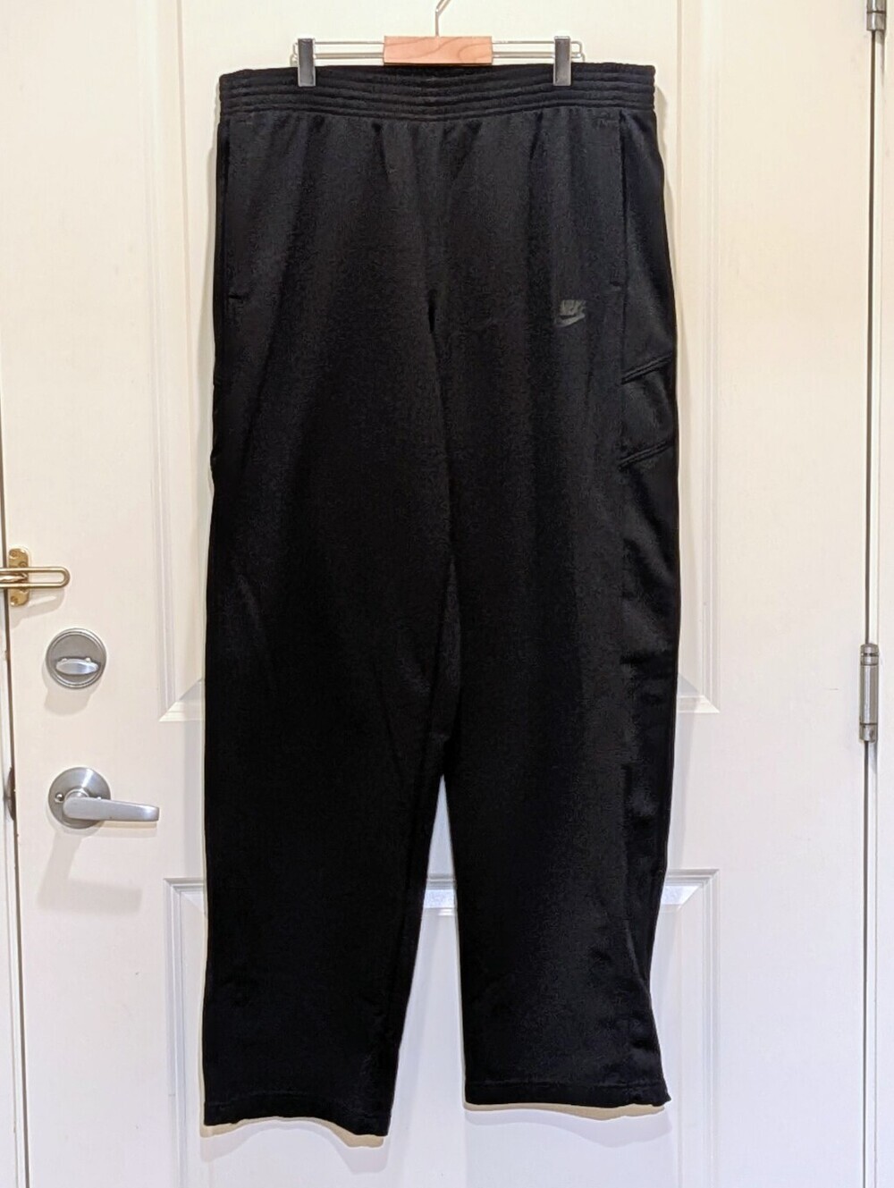 GUC Nike XL Black Wide Leg Waffle Knit Sweatpants